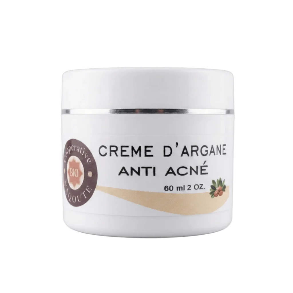 Crème visage anti-acné naturelle à l'huile d'argane 60ml pour peaux à imperfections - Yaqoute Bio