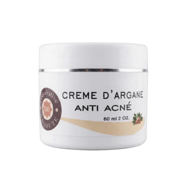 Crème visage anti-acné naturelle à l'huile d'argane 60ml pour peaux à imperfections - Yaqoute Bio