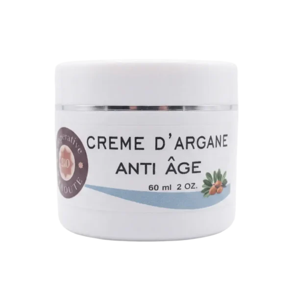 Crème visage anti-âge naturelle à l'huile d'argan 60ml pour rides et fermeté - Yaqoute Bio