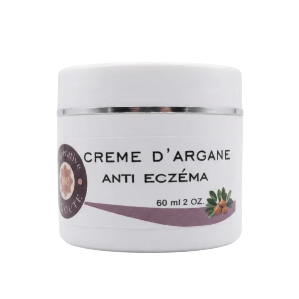 Crème naturelle à l'huile d'argane pour soulager l'eczéma et les peaux atopiques 60ml - Yaqoute Bio