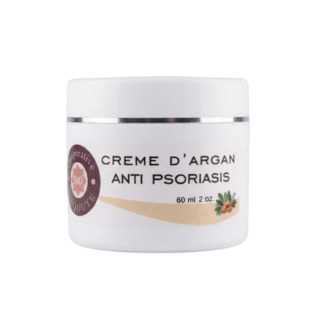 Crème naturelle à l'huile d'argan pour apaiser le psoriasis et l'eczéma 60ml - Yaqoute Bio