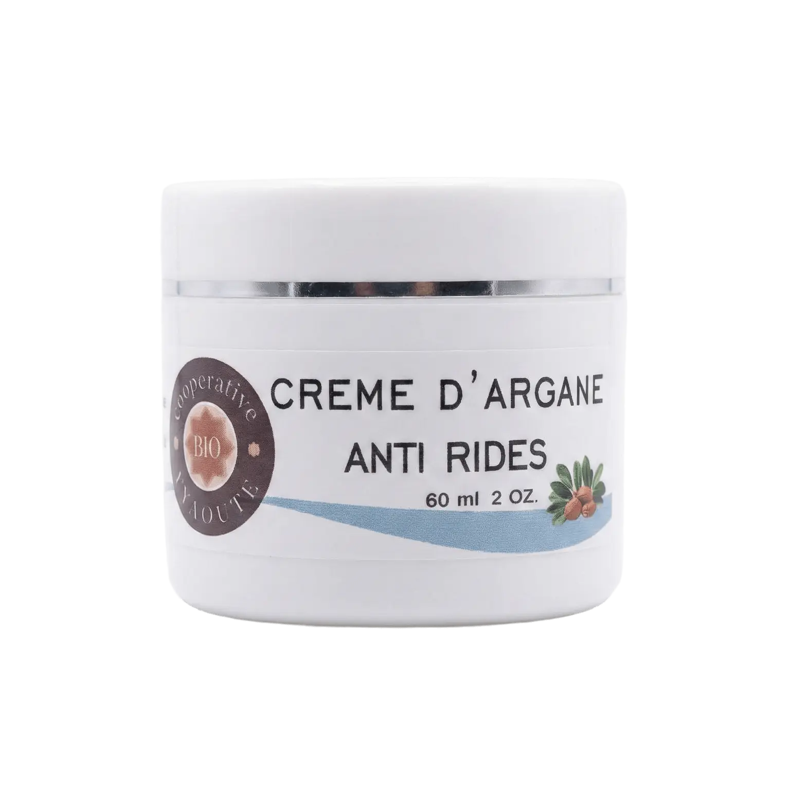 Crème d'Argane Anti-Rides - 60ml Crème anti-rides naturelle à l'huile d'argane 60ml pour réduire les rides et ridules.
