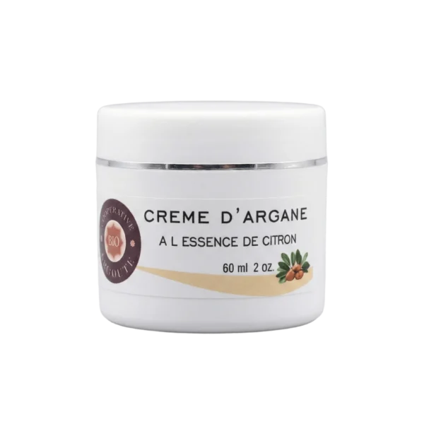 Crème visage naturelle à l'huile d'argan et essence de citron 60ml pour un teint net - Yaqoute Bio