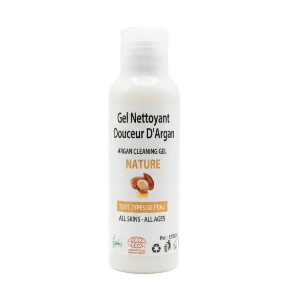 Gel nettoyant visage naturel à l'huile d'argan pour tous types de peau 100ml - Yaqoute Bio
