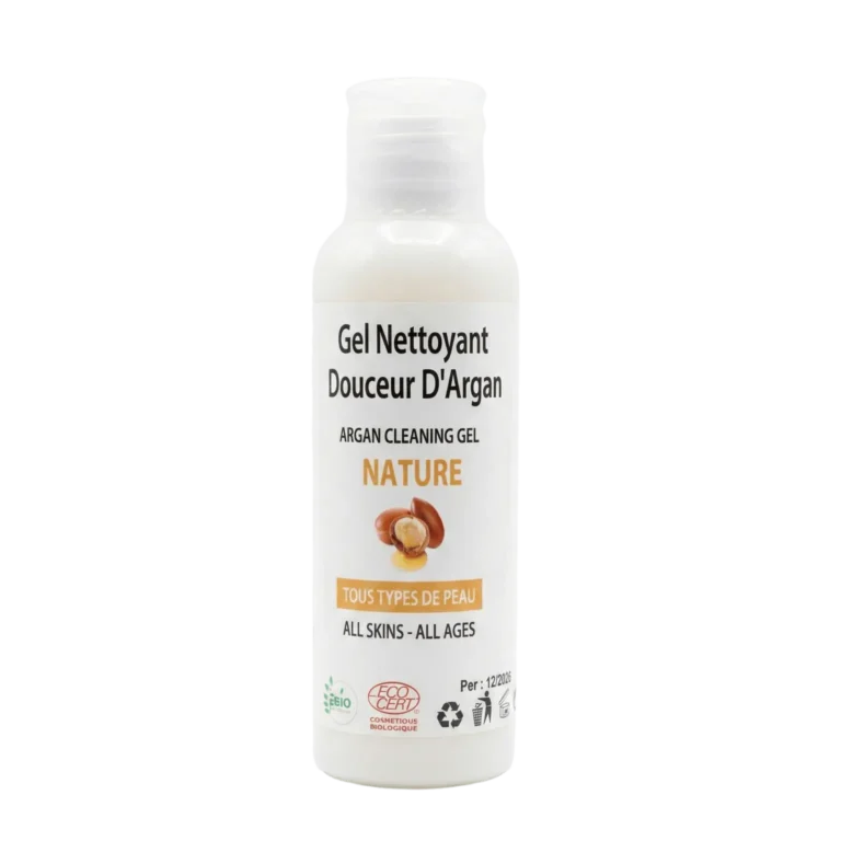 Gel nettoyant visage naturel à l'huile d'argan pour tous types de peau 100ml - Yaqoute Bio