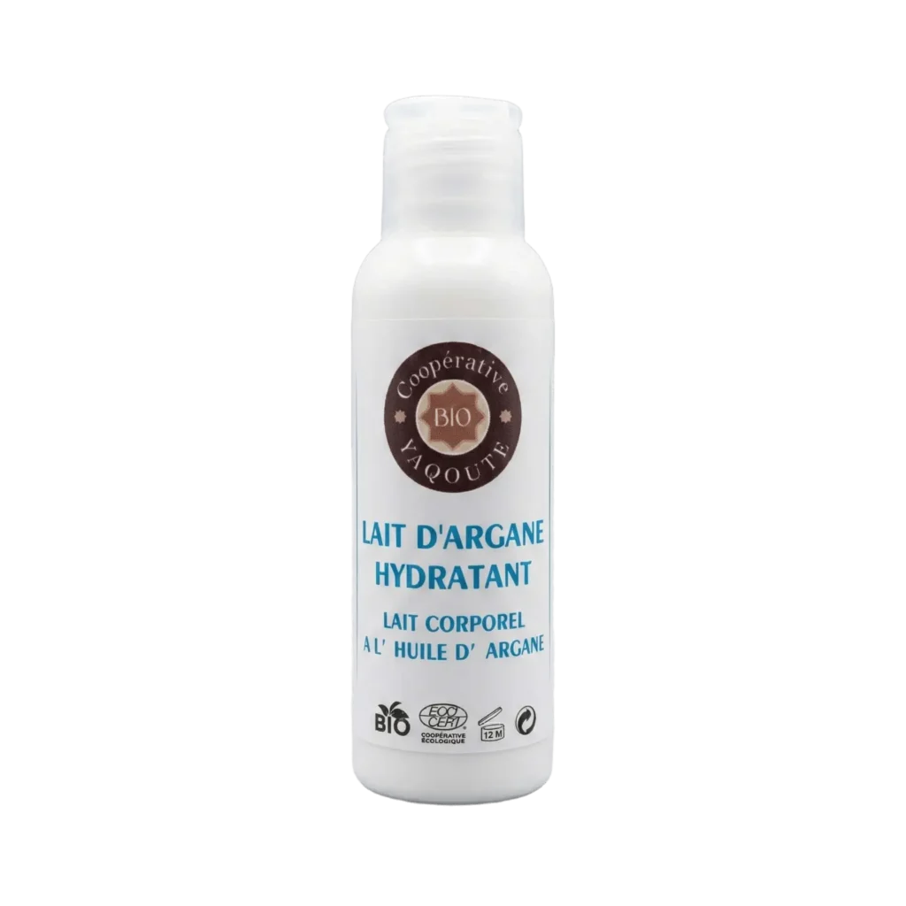 Lait corporel hydratant naturel à l'huile d'argane 100ml pour une peau souple - Yaqoute Bio