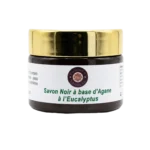 Savon noir traditionnel à l'huile d'argan et eucalyptus 100g pour gommage - Yaqoute Bio