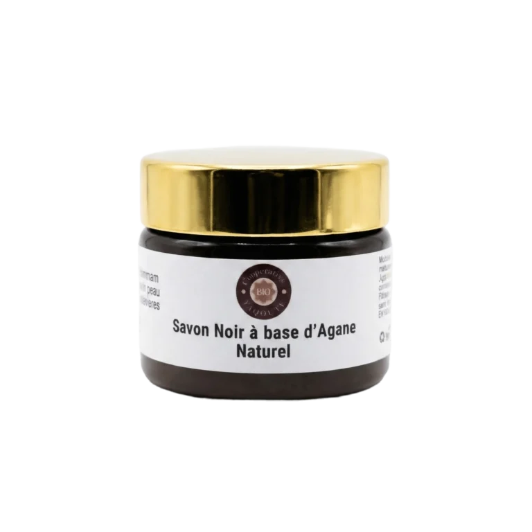 Savon noir traditionnel naturel à l'huile d'argan 100g pour gommage corps - Yaqoute Bio